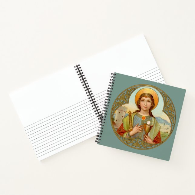 St. Barbara (BK 001) Square Notebook (Inside)