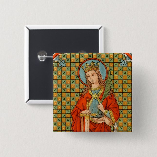 St. Barbara  (JP 01) Button (Front & Back)