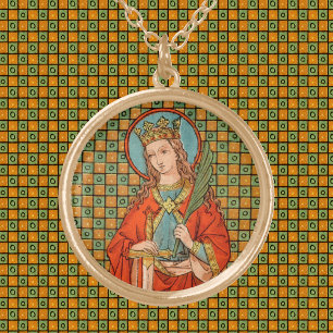 St. Barbara (JP 01) Gold Plated Necklace