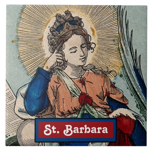 St Barbara M 007 Ceramic Tile 1