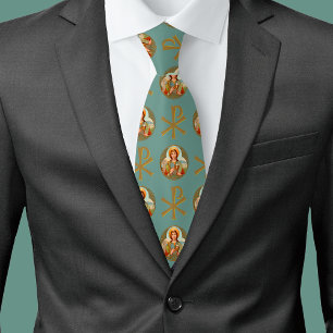 St. Barbara of Nicomedia (BK 001) & Chi Rho Neck Tie