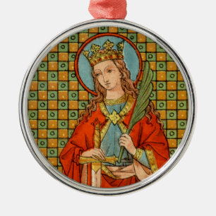 St. Barbara of Nicomedia (JP 01) Metal Ornament