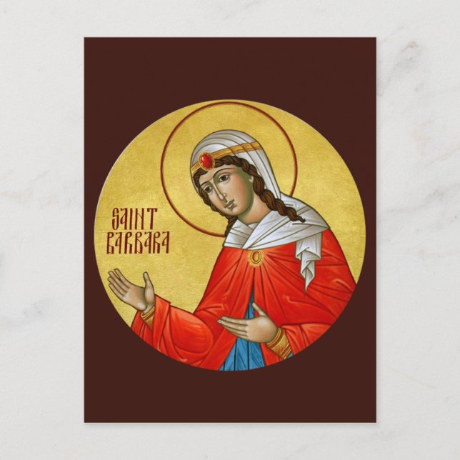 St. Barbara Prayer Card (Front)