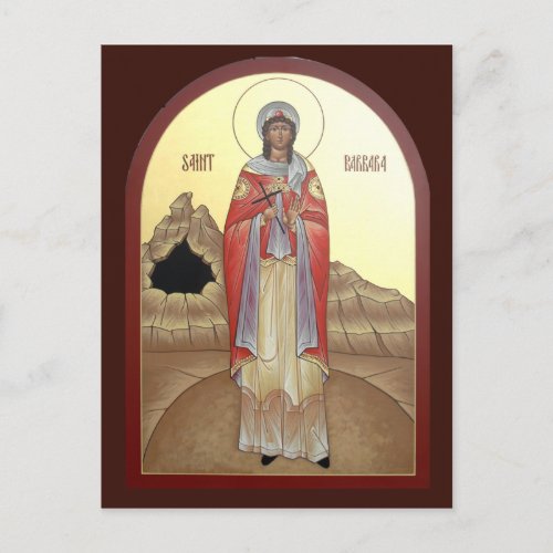 St Barbara Prayer Card