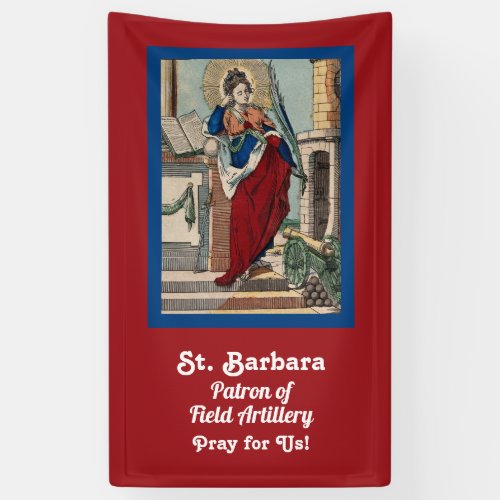 St Barbara with Artillery M 007 Banner 2