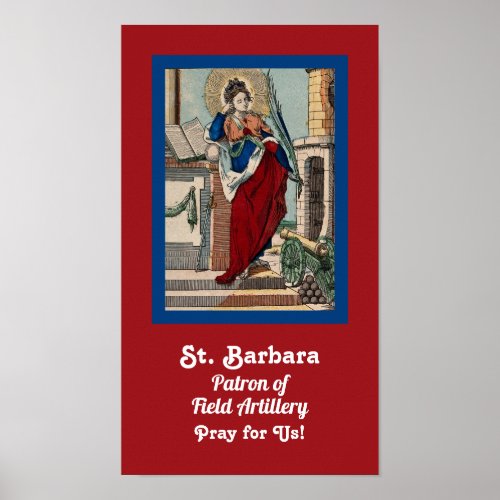 St Barbara with Artillery M 007 Poster