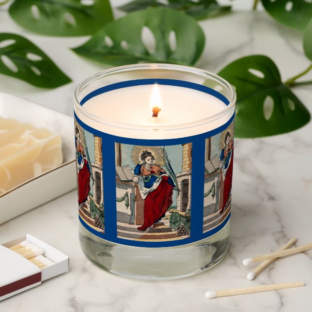 St. Barbara with Artillery (M 007)  Scented Candle (Lit)