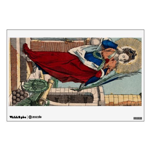 St Barbara with Artillery M 007 Wall Decal