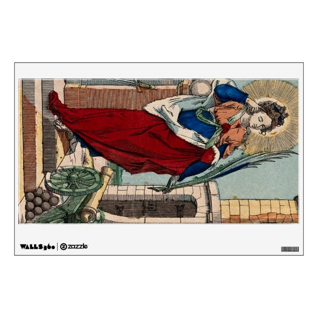 St. Barbara with Artillery (M 007) Wall Decal (Front)