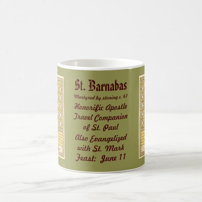 St. Barnabas the Apostle (RLS 02) Coffee Mug 2a (Center)