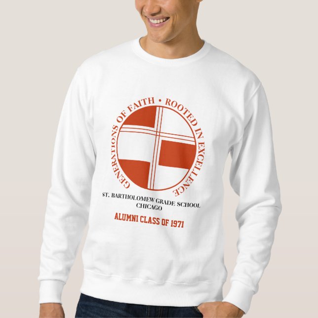 St. Bartholomew Grade School Alumni Long Sleeve Sweatshirt (Front)