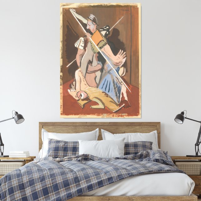  St. Bartholomew’s Day Massacre Canvas Print (Insitu(Bedroom))