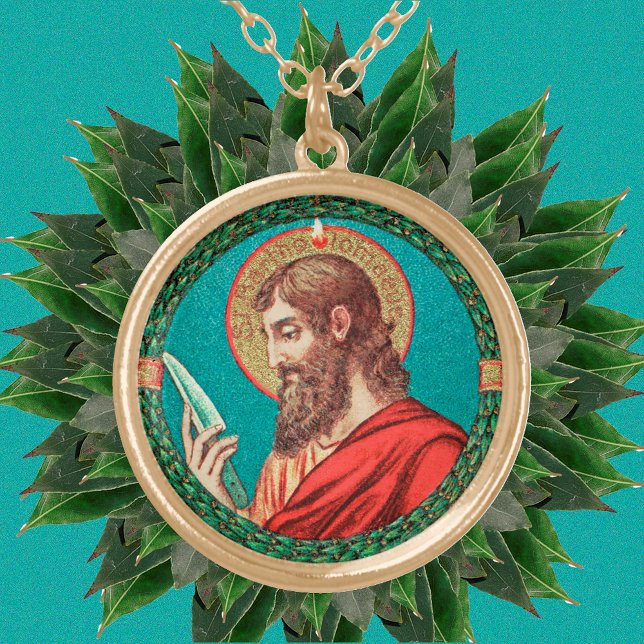 St. Bartholomew the Apostle (JMAS 03) Gold Plated Necklace (Creator Uploaded)