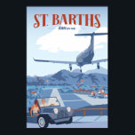 St Barths Landing Poster<br><div class="desc">"St Barths SBH By Air"</div>