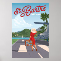 St Barths Tarmac Poster