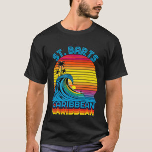 St Barts Caribbean Retro Throwback Surf & Beach So T-Shirt