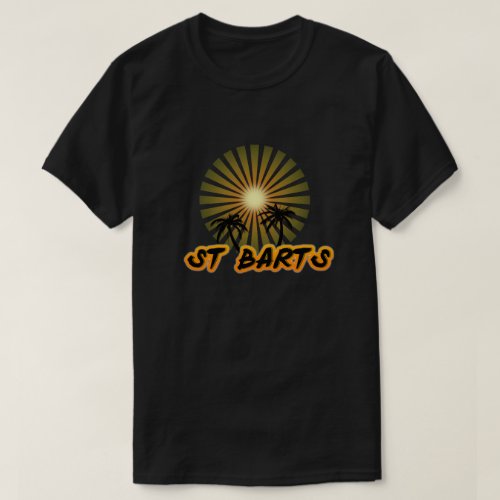 St Barts coconut trees silhouette T_Shirt