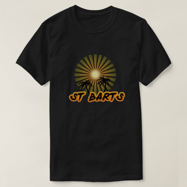 St. Barts coconut trees silhouette T-Shirt (Design Front)