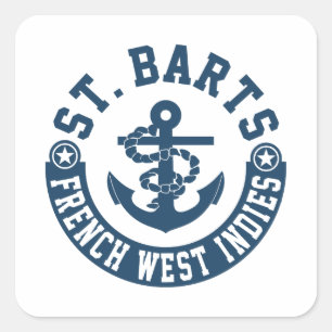St. Barts French West Indies Square Sticker
