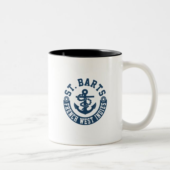 St. Barts French West Indies Two-Tone Coffee Mug (Right)