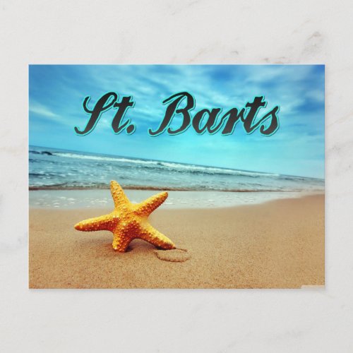 St Barts starfish Postcard