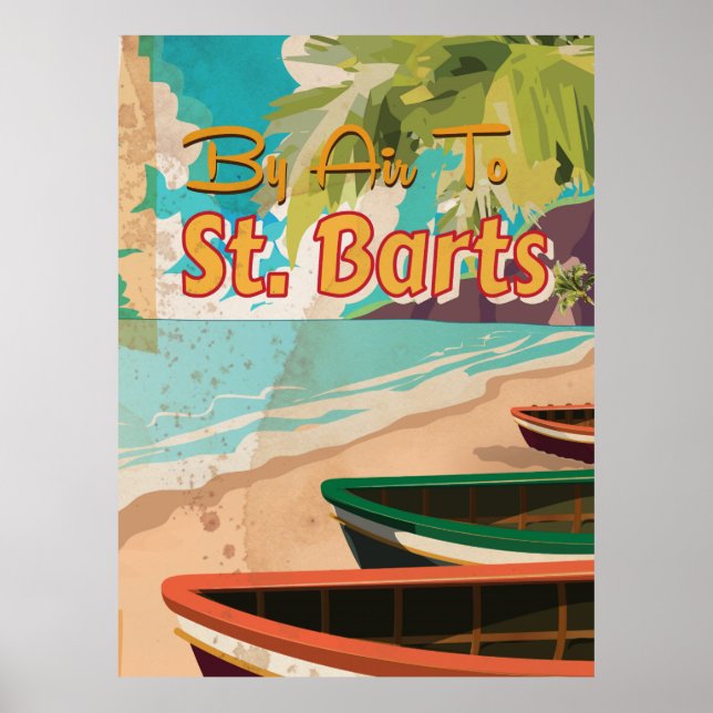 St. Barts Vintage Travel Poster (Front)