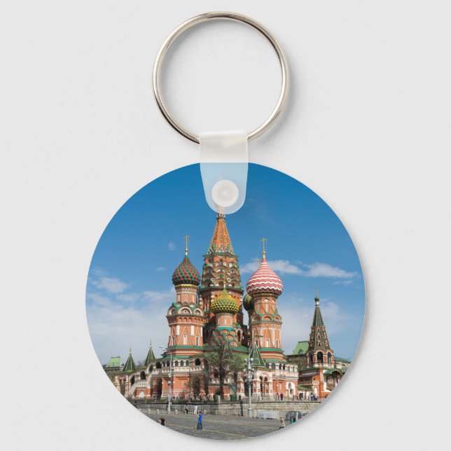 St.Basil Cathedral in Moscow Keychain (Front)