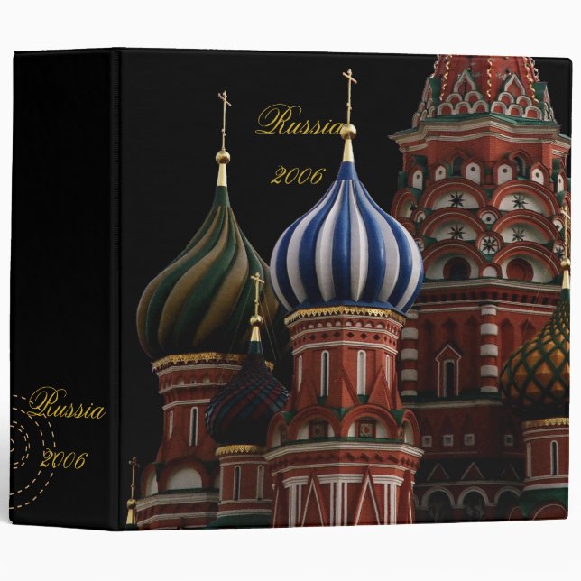 St Basil Moscow Russia Scrapbook Photo Album 3 Ring Binder (Front/Spine)