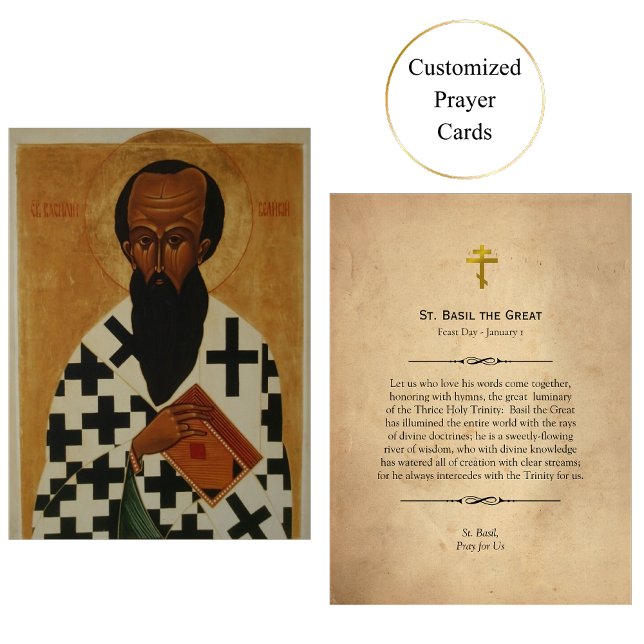 St. Basil Orthodox Christian Prayer Card (Creator Uploaded)