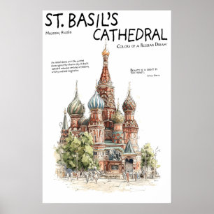 St. Basil’s Cathedral Poster  Moscow Russia