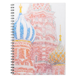 St Basil's Cathedral In Snowstorm Notebook