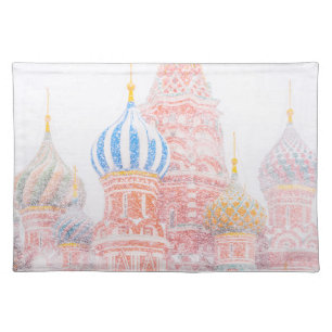 St Basil's Cathedral In Snowstorm Placemat