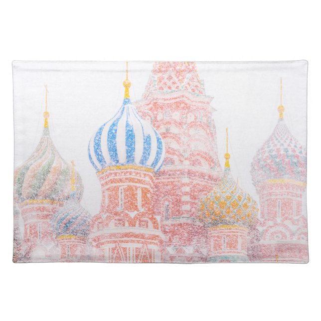 St Basil's Cathedral In Snowstorm Placemat (Front)