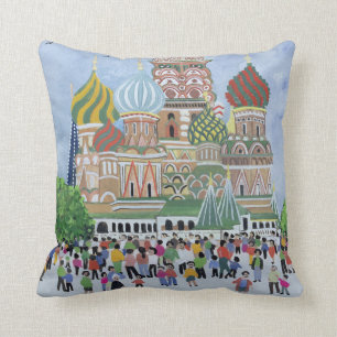 St. Basil's Cathedral Red Square 1995 Throw Pillow