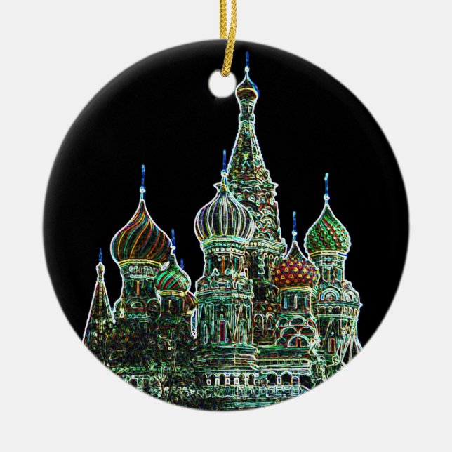 St Basils Neon Ceramic Ornament (Front)