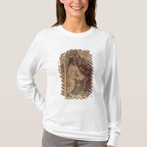 St Benedict against a  Landscape from the Life o T_Shirt