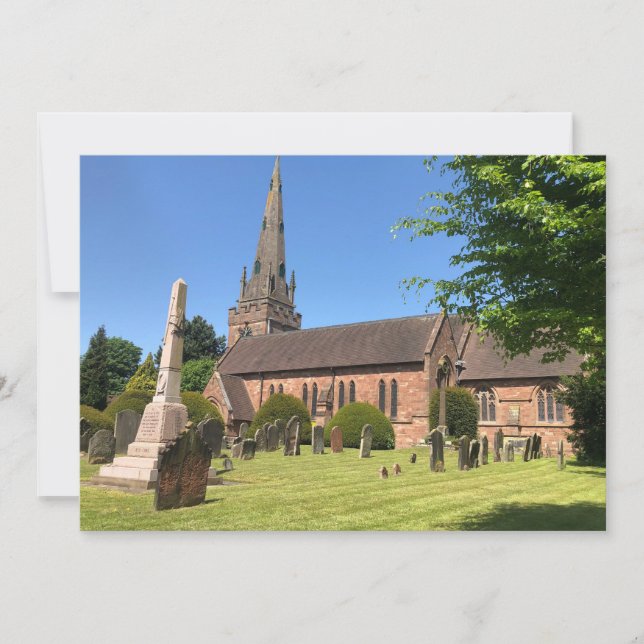 St Benedict Biscop Church Wombourne Staffordshire Holiday Card (Front)