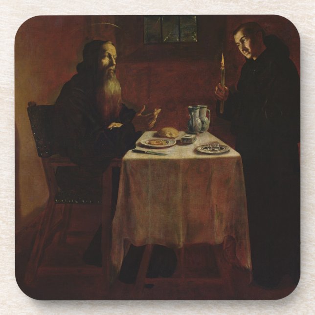 St. Benedict Blessing St. Maur Drink Coaster (Front)