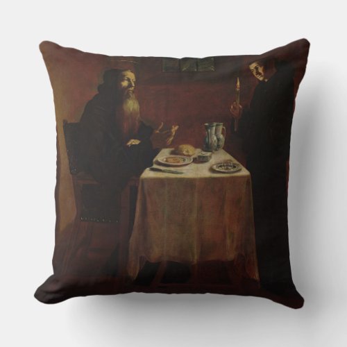 St Benedict Blessing St Maur Throw Pillow