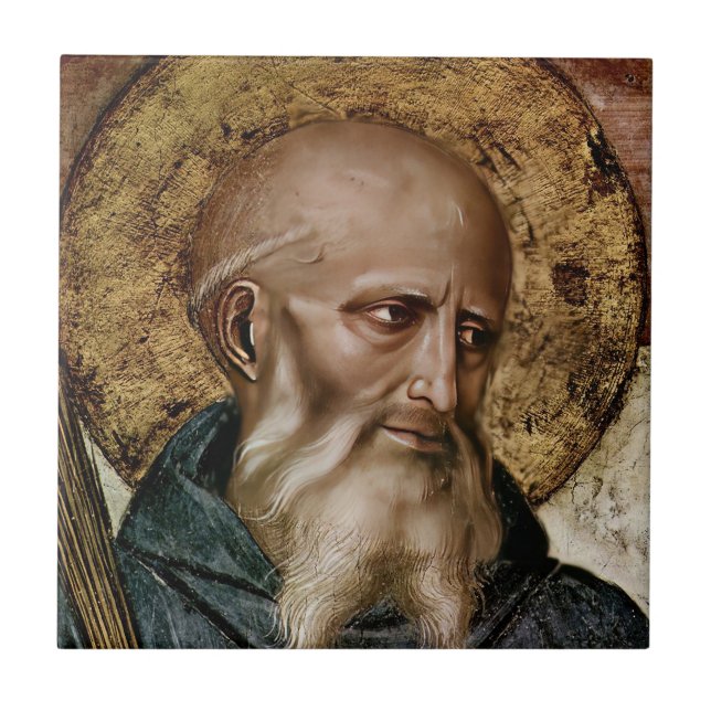 St Benedict Catholic Saint Fra Angelico Ceramic Tile (Front)