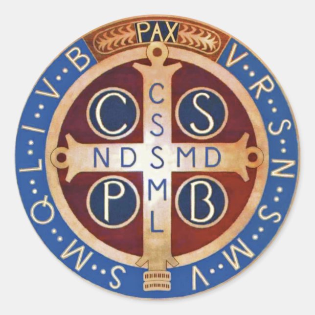 St. Benedict Exorcism Medal Stickers (Front)