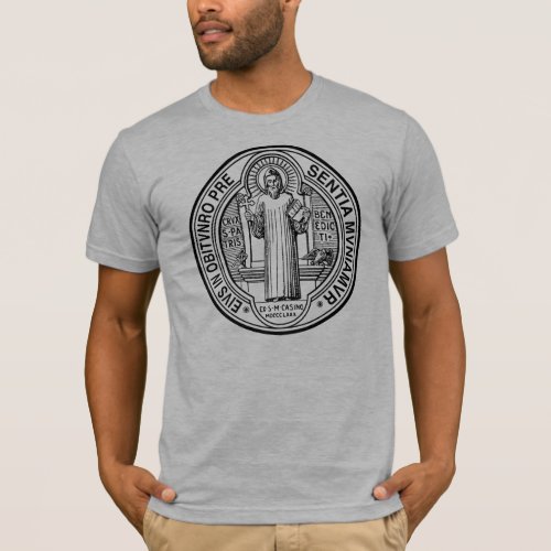 St Benedict Exorcism Medal T_Shirt