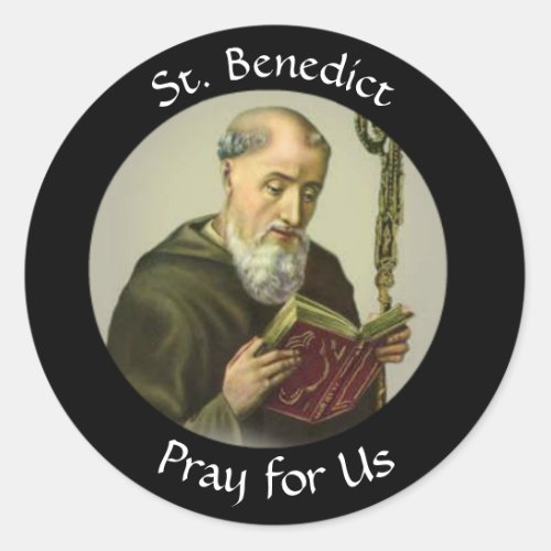 St Benedict  Feast July 11 Classic Round Sticker