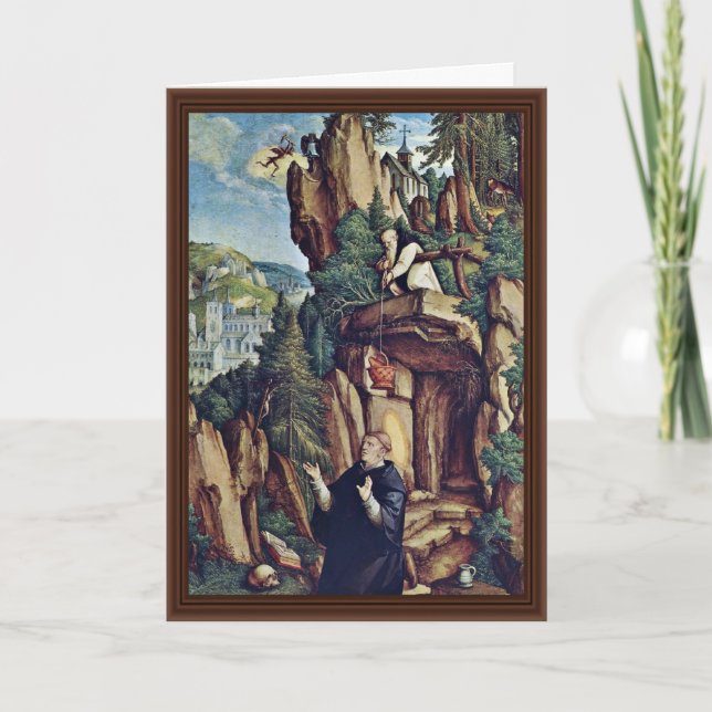 St. Benedict In Prayer By Meister Von Meßkirch (Be Card (Front)