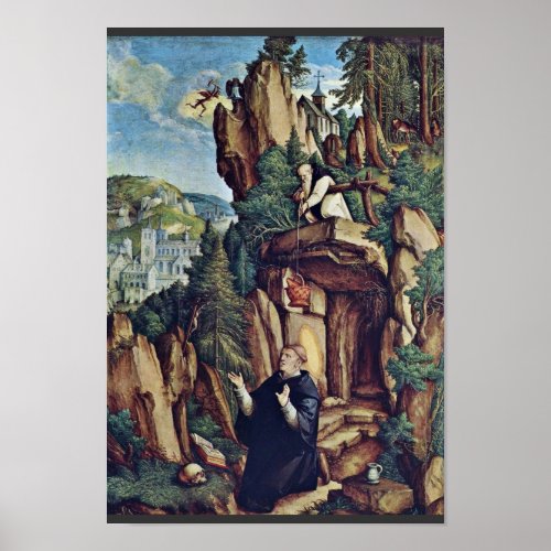St Benedict In Prayer By Meister Von Mekirch Poster