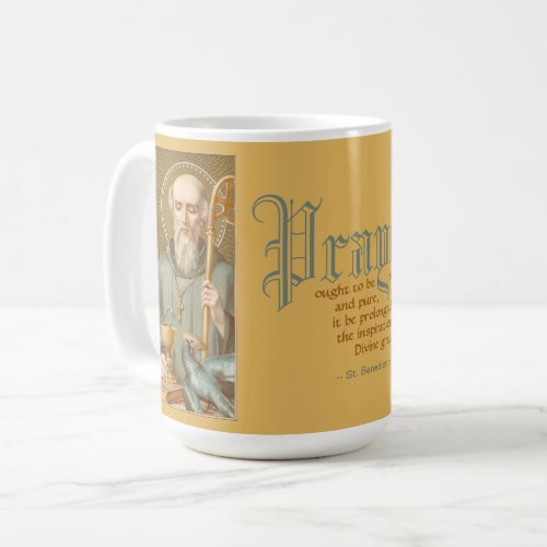 St Benedict JM 07 Style 1  Quote on Prayer Coffee Mug