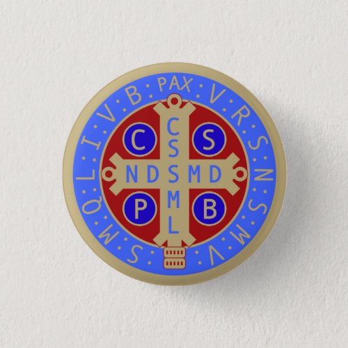 St Benedict Medal Buttons All Sizes  Shapes Pinback Button