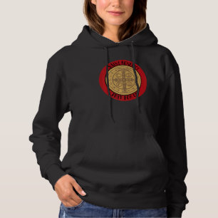 St Benedict Medal Catholic Saint Latin Prayer Pax  Hoodie