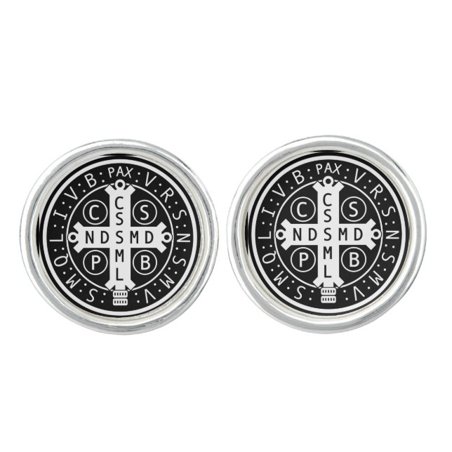 St. Benedict Medal Cufflinks (Front)