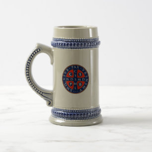 St. Benedict Medal Design Beer Stein